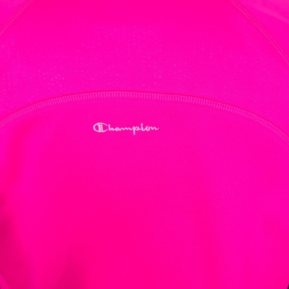 Champion Quarter Zip Fleece Pink w/ Black Sides L - Picture 4 of 8